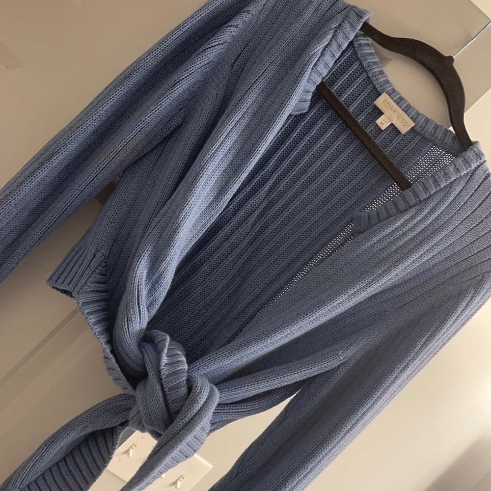 Ronny kobo soft, beautiful tie in front sweater